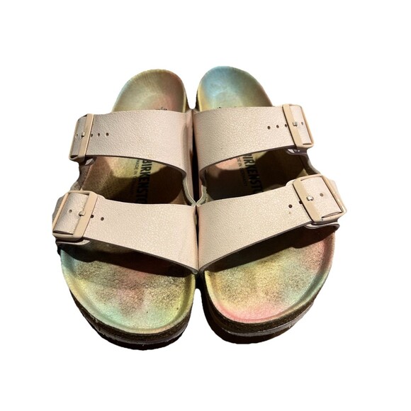 Women's Shoes Birkenstock ARIZONA VEGAN Slide Sandals 38 OMBRE Rainbow Pink 7 - Picture 1 of 8
